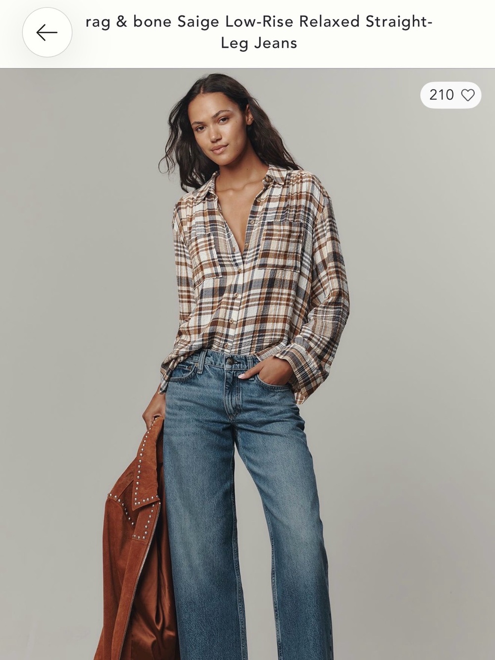 rag & bone Blue Straight-Leg Jeans